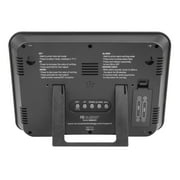 La Crosse Technology Digital Atomic Alarm Black Clock with Indoor Temperature