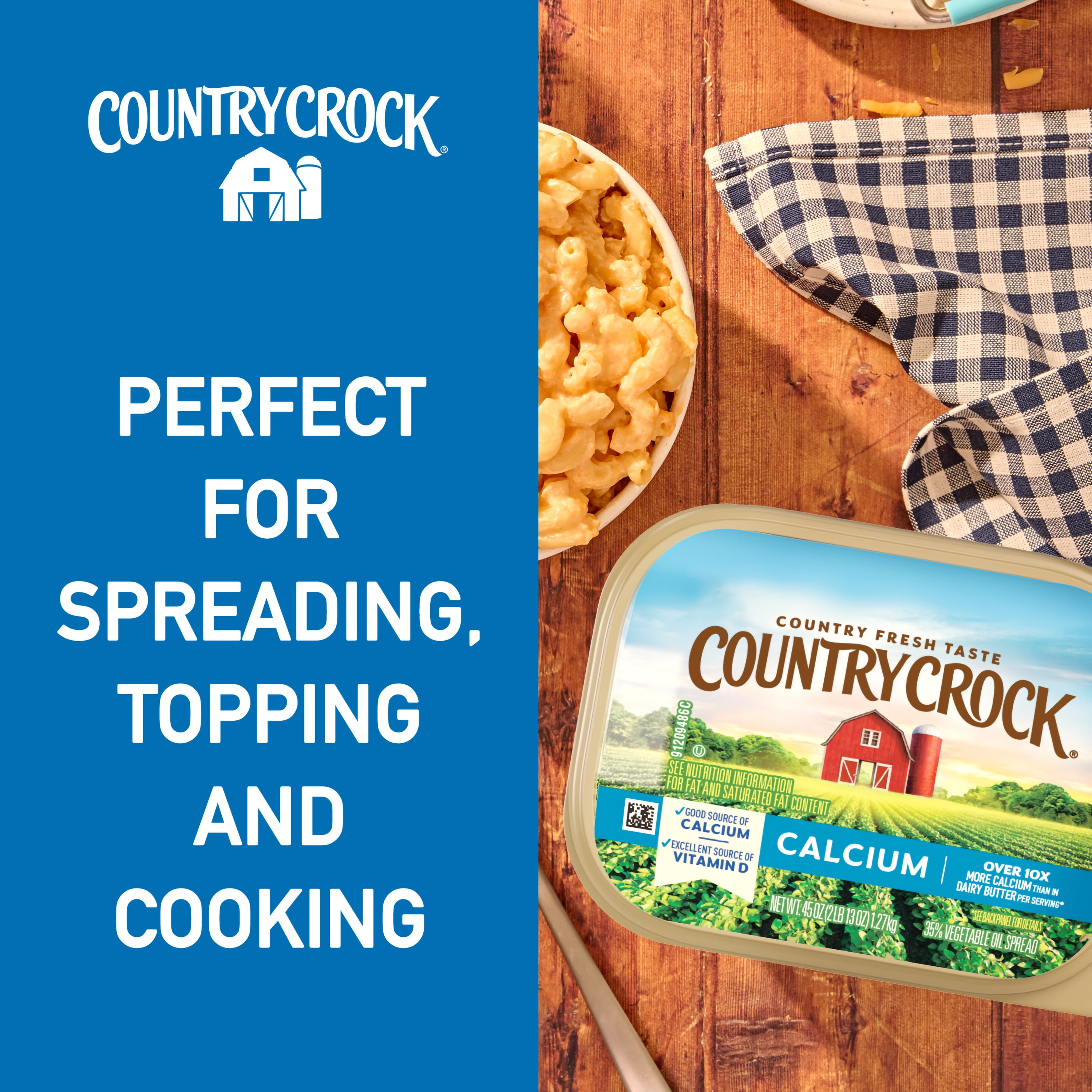 Country Crock Calcium Buttery Spread Tub, 45 oz