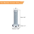 thumbnail image 2 of #8 32x5/8" Pan Head Phillips Machine Screws, 50 Pack Zinc Plated Carbon Steel Cross Head Screws, 2 of 5