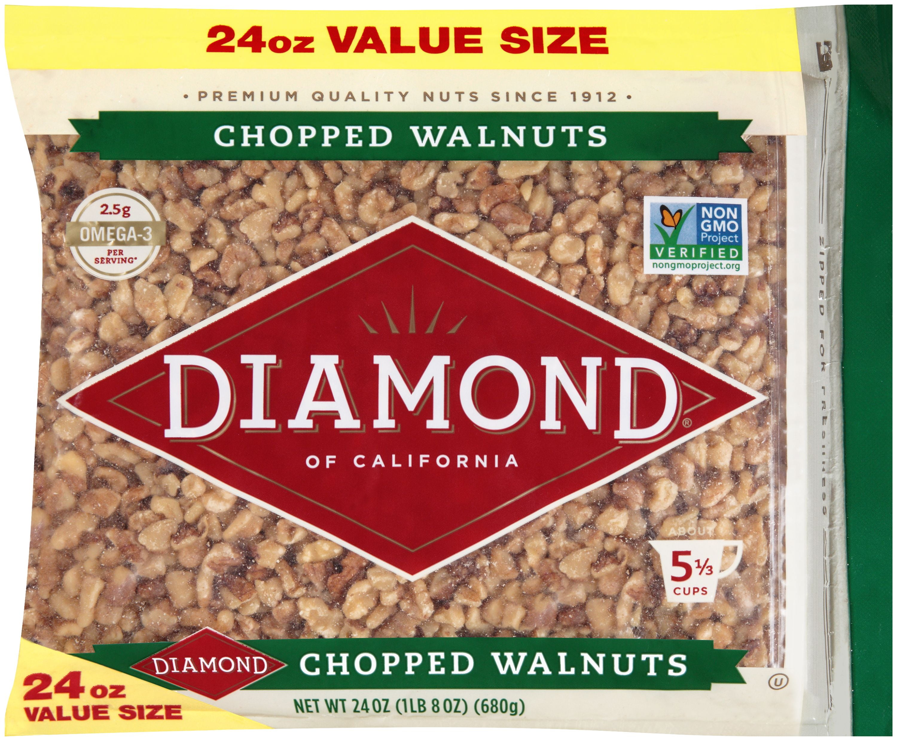Diamond Chopped Walnuts, 24 Oz