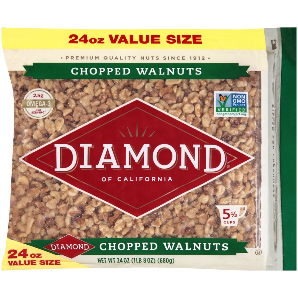 Diamond Chopped Walnuts, 24 Oz