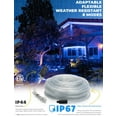 thumbnail image 3 of WYZworks 20ft Blue LED Rope Light - 8 Modes, Waterproof Outdoor Accent Lighting with Remote, Flexible Clear Tube, ETL Certified, Garden, Patio, Backyard, Holiday Christmas, Tree, Ambient Décor, 3 of 6