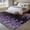Lavender Purple Light Purple Black, variant on Round Area Rug 4 Ft, Purple Lavender Washable Non-Slip Circle Carpet for Living Room/Bedroom, Spring Watercolor Wildflowers Plant Plaid Low-Profile Crawling Mats Collection Rugs for Indoor