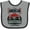 Heather and Black, variant on Inktastic American Muscle Car Boys or Girls Baby Bib