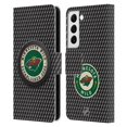 thumbnail image 1 of Head Case Designs Officially Licensed NHL Minnesota Wild Puck Texture Leather Book Wallet Case Cover Compatible with Samsung Galaxy S22 5G, 1 of 6