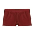 thumbnail image 4 of Venjoe Kids Girls Stretchy Booty Shorts Athletic Gymnastics Ballet Dance Shorts Gym Yoga Shorts Burgundy 8, 4 of 7
