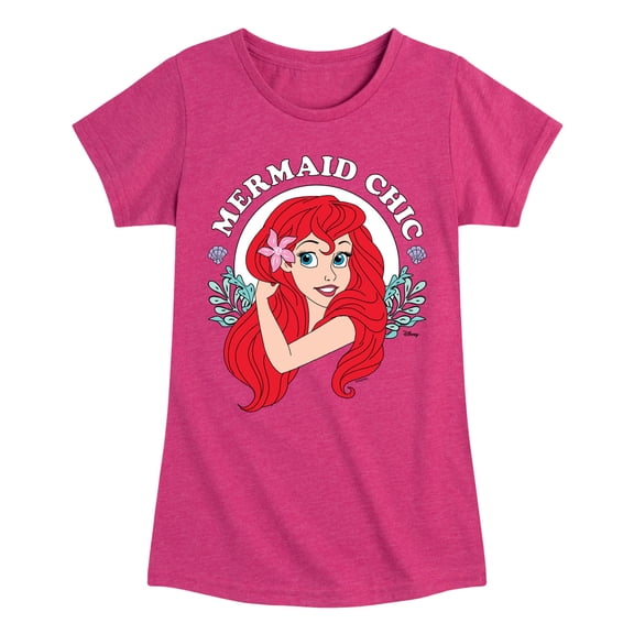 Disney The Little Mermaid - Ariel - Mermaid Chic - Toddler & Youth Girls Short Sleeve Graphic T-Shirt