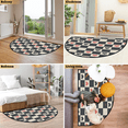 thumbnail image 7 of CURLYOOT Checkered Half Round Door Mat, Indoor Outdoor Entrance Rug, Retro Hearts Semi Circular Area Rug, Non Slip Washable Absorbent Doormat, Laundry Room Rug 24'' x 36'', 7 of 7