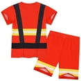 thumbnail image 4 of ATAIKU 3-8Y Boys' Fireman Digital Pajama Set Summer Pjs Soft Short Sleeve Top & Shorts for Kids, 4 of 5