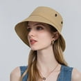 thumbnail image 5 of LEKODE Sunhat Women Women Hats Womens Summer Hat Boat Hat Umbrella Hats for Adults Mens Sun Hats Wide Brim Womens Straw Hat Khaki One Size, 5 of 5