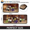 thumbnail image 3 of Kitchen Rugs and Mats Non Skid Washable-Fuoxowk Wine Decor Themed Kitchen Mat and Rug Set,Floor Cushion Waterproof Rug,Rubber Backed Area Rugs for Kitchen Sink,Laundry Room,Indoor Floor,Brown Burgundy, 3 of 6