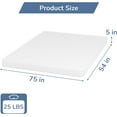 thumbnail image 2 of PayLessHere 5 Inch Green Tea Memory Foam Mattress,Medium Firm Mattresses Twin Size,White, 2 of 7