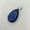 Lapis Lazuli, variant on Semi Precious Healing Crystal TearDrop Stone Pedant Necklace Jewelry Making -Blue Dot