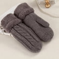 thumbnail image 2 of Guantes de equitación para estudiantes de moda de otoño e invierno para damas, tendencia engrosada y de doble capa de cachemira, 2 of 5