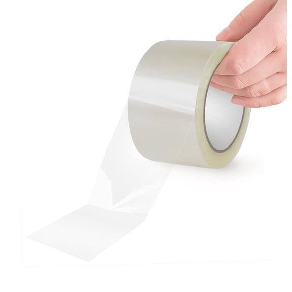 Box Sealing Tape Acrylic Emulsion Adhesive Clear 24 count 3 in x 110 yds 1.8 mil