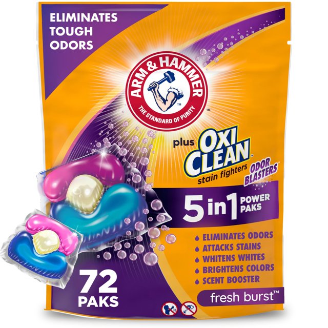 Detergente para Ropa Arm & Hammer Plus OxiClean 72 Paquetes