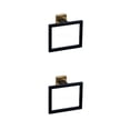 thumbnail image 3 of stanreset 1/2/3/5 Bathroom Hardware Set Stainless Steel Towel Bar Ring Paper Holder Multifunction Robe Hook Modern Style Rack Kit Black gold ring 2PCS, 3 of 6