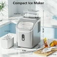 thumbnail image 6 of FREE VILLAGE Countertop Ice Maker Machine,45Lbs Square Ice Cubes in 24 Hrs,16 Ice Cubes Ready in 8 Mins with Self-claning,24H Timer Setting, Ice Scoop and Basket for Home , Black Utensils Insulat, 6 of 8