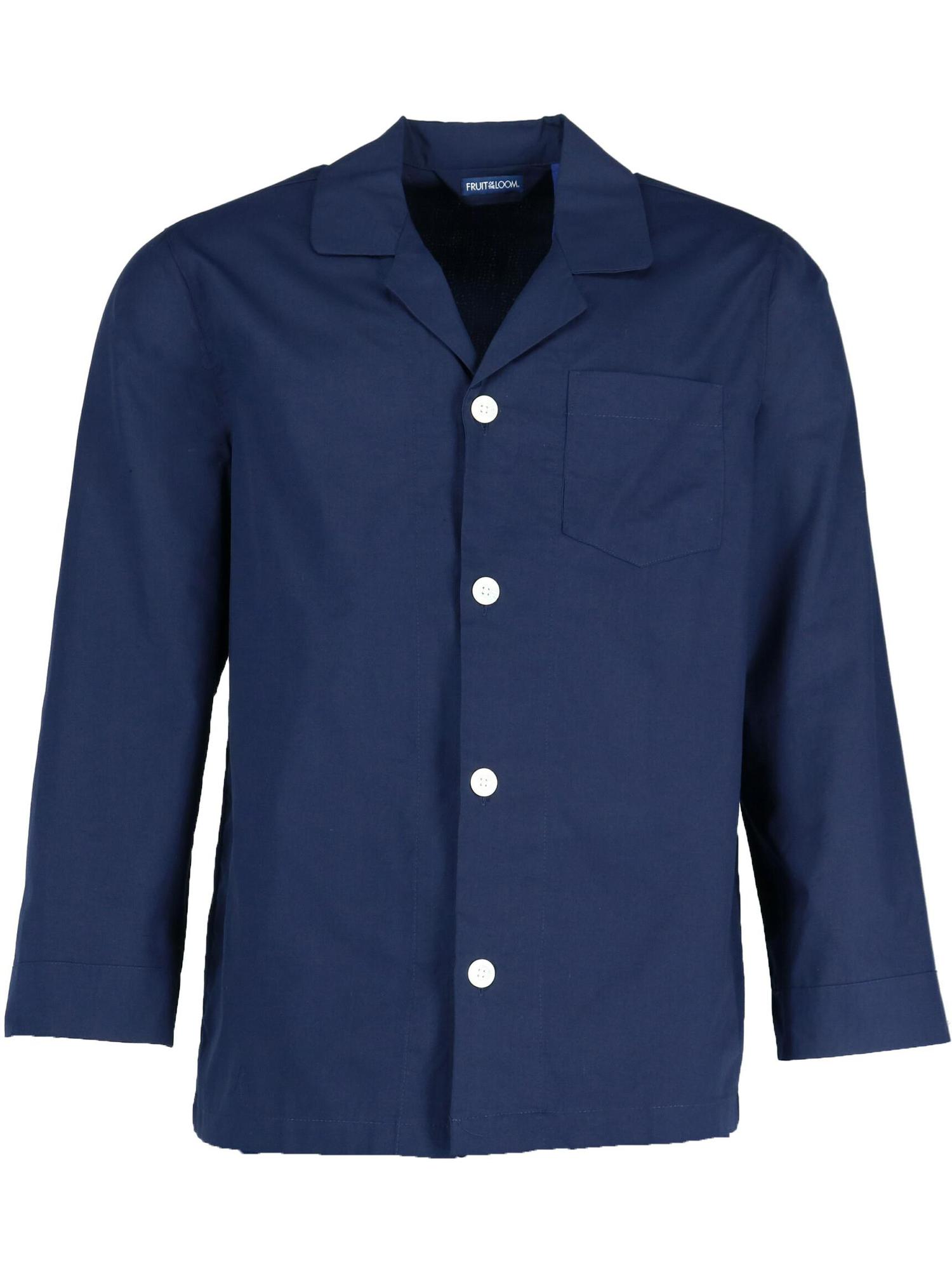 Fruit of the Loom Men's and Big Men's Long Sleeve Pajama Set, 2-Piece