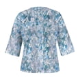 thumbnail image 5 of AOOCHASLIY Valentine's Day Women's Topss Trendy Women Tops Summer V Neck Women Long Sleeve Casual Tops Regular Printed Blouse, 5 of 5