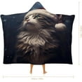 thumbnail image 2 of Christmas Cat Gifts Wearable Blanket for Adults Bed Throw Blanket Soft Cozy Warm Hooded Blankets for Kids Men Women, 2 of 6
