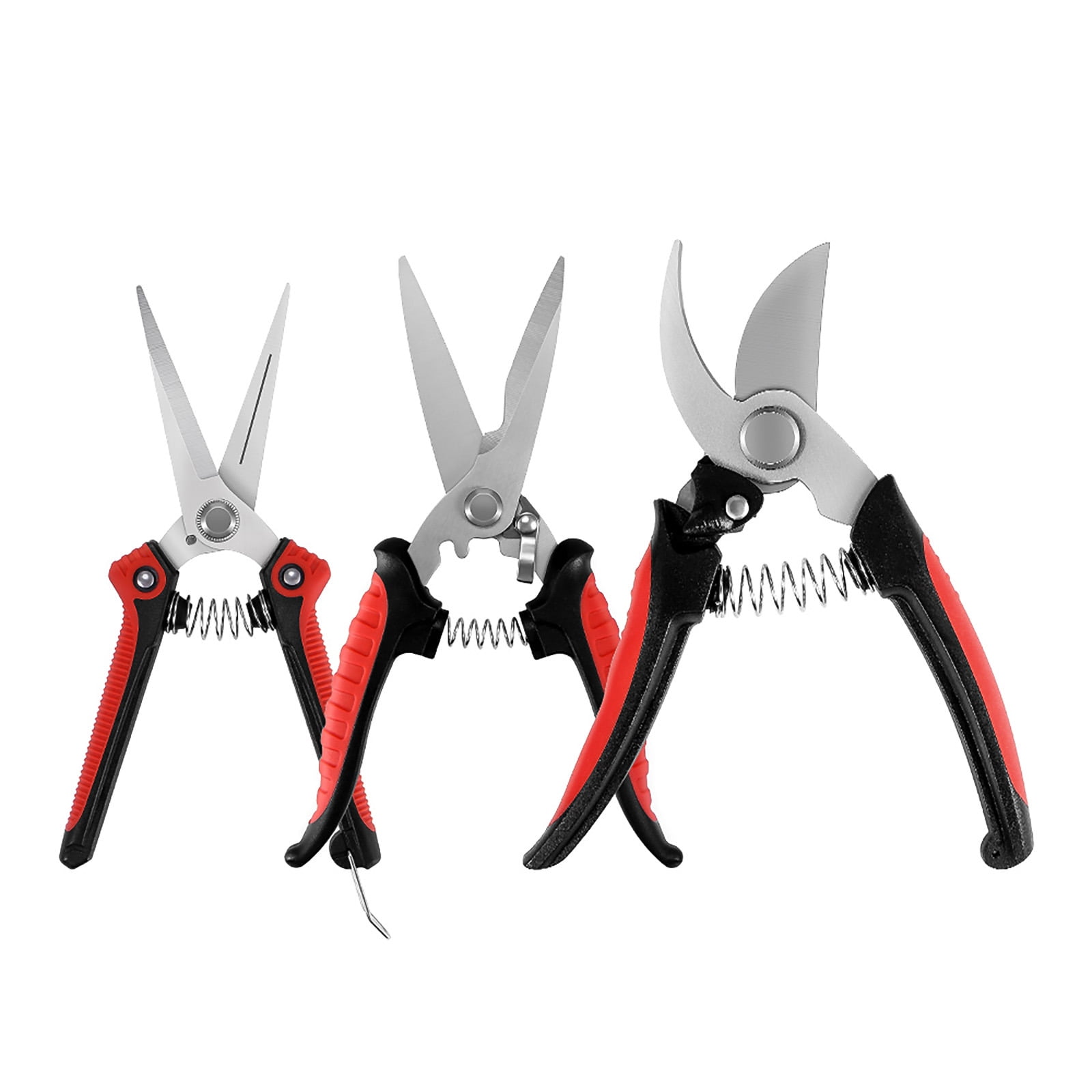 Resenkos Garden Scissors Set, Handheld Steel Gardening Pruning Shears