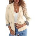 thumbnail image 1 of Vedolay Coats Womens Fashion Open Front Long Sleeve Office Blazer Jackets with Pocket,Khaki XXL, 1 of 5