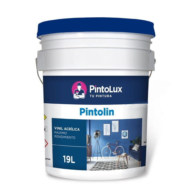 Pintura Acrílica Blanca Pintolux para Interiores 19L