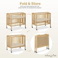 thumbnail image 3 of Dream On Me 3-in-1 Folding Portable Mini Crib, Natural, 3 of 7