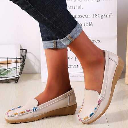

HIBRO Slip On Women Comfort Walking Flat Loafers Casual Shoes Driving Loafers Walking Shoes For Women