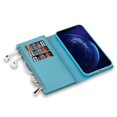 thumbnail image 4 of Funda de piel con cremallera y purpurina para iPhone Xs Max, color azul cielo, 4 of 5