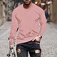 thumbnail image 1 of pstuiky Camisas de invierno de manga larga para hombre, Camisa de manga larga con cuello redondo, color liso, informal y cómoda para hombre. camisetas de hombre m, 1 of 5