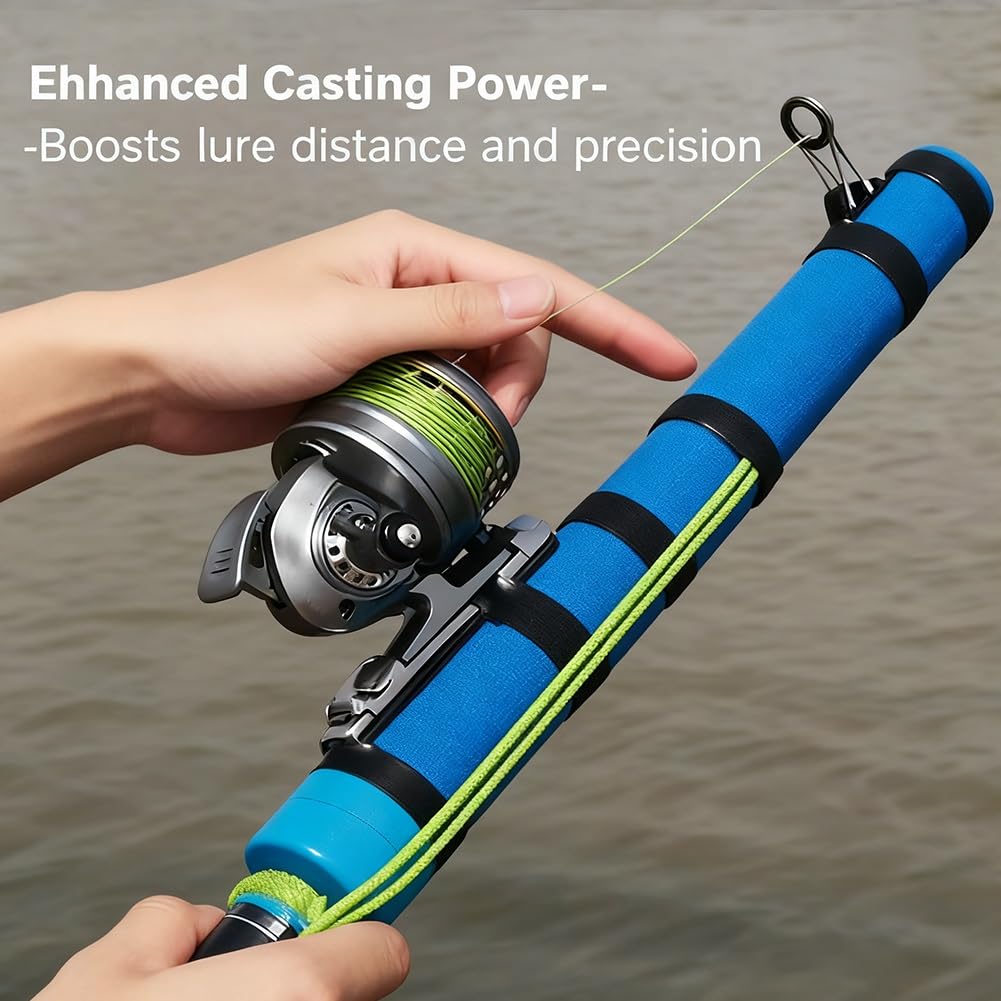 Fishing Catapult Rod, Slingshot Fishing Rod Cannon Pole Reel Portable Fishings Catapult Lure Tools Gear Gun Set Resortera para Pesca for Freshwater Great Gear for Traveling