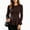 y254_Brown, variant on Long Sleeve Shirts for Women Crew Neck Button Down Ribbed Knit Peplum Tops Slim Fitted Soft Blouses, S-2XL