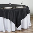 thumbnail image 4 of BalsaCircle 90" x 90" Black Square Polyester Table Overlays Wedding Party Tablecloth, 4 of 4