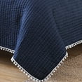 thumbnail image 2 of American Home Fashion Estate Collection Costa Brava Pom-pom 3-piece Quilt Set Navy King 3 Piece, 2 of 3