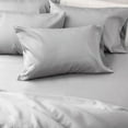thumbnail image 5 of Hotel Style 1200 Thread Count Cotton Rich 6-Piece Sheet Set, Soft Silver, King, 5 of 7