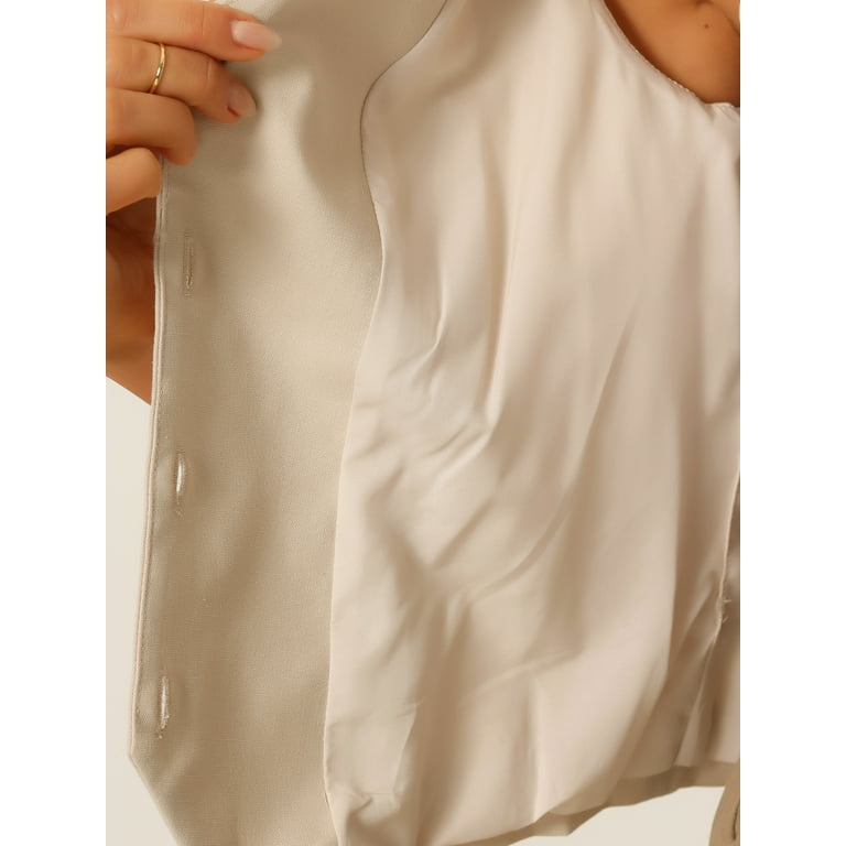 Unique Bargains Women's Waistcoat Sleeveless Button Down V Unique Bargains Women's Waistcoat Sleeveless Button Down V