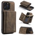thumbnail image 1 of SaniMore Case for iPhone 14 Pro Max 6.7", PU Leather Case Soft TPU Inner Detachable Magnetic Folding Wallet Card Slots Kickstand Anti-drop Shockproof 360° Protection Case For iPhone 14 Pro Max, Coffee, 1 of 9