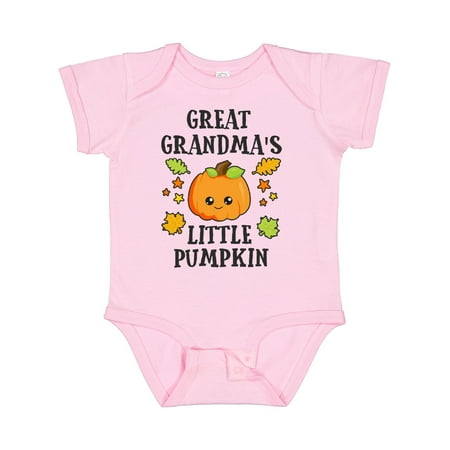 

Inktastic Great Grandmas Little Pumpkin with Leaves and Stars Gift Baby Boy or Baby Girl Bodysuit