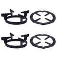 thumbnail image 1 of SHINYPASING 4Pcs Gas Stove Supports Iron Black for Kitchen Use Cooking Accessories Set, 1 of 5