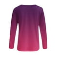 thumbnail image 5 of Guieoi Womens Tops Plus Size 2025 Trendy Womens Casual Printed Round Neck Long Sleeve T-shirt Blouse Zipper Tops Pink Black*Friday/Cyber*Monday, 5 of 5