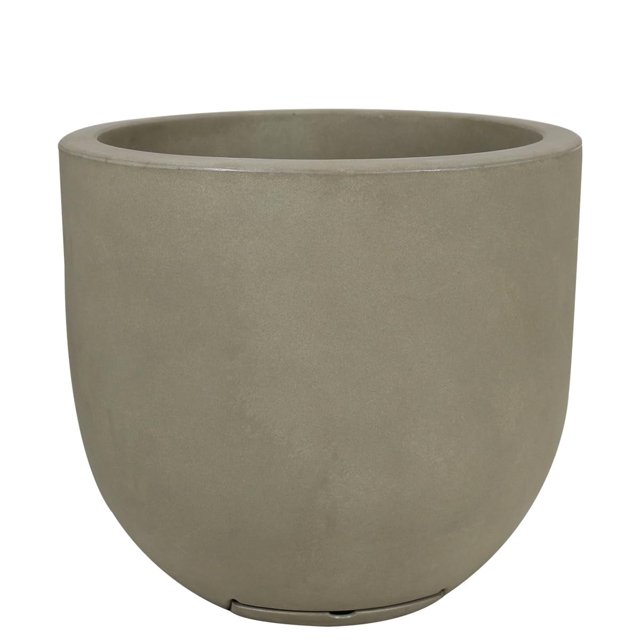 Ecobo Maceta Ecológica Redonda 64 cm, Ideal para Interior y Exterior, Duradera, Versátil y Ligera, Diseñada por Artesanos Brasileños, Diseño Contemporáneo, Color Beige.