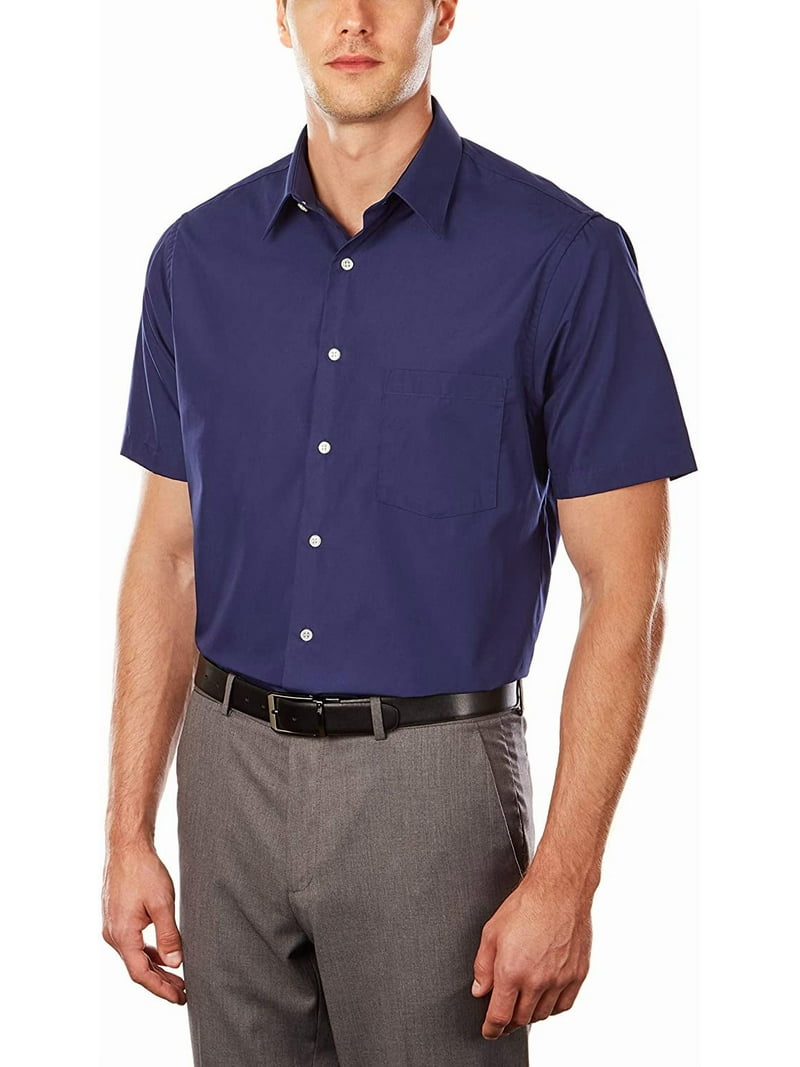 Van Heusen Large Size Men's Short Sleeve Dress Shirt, Regular Fit