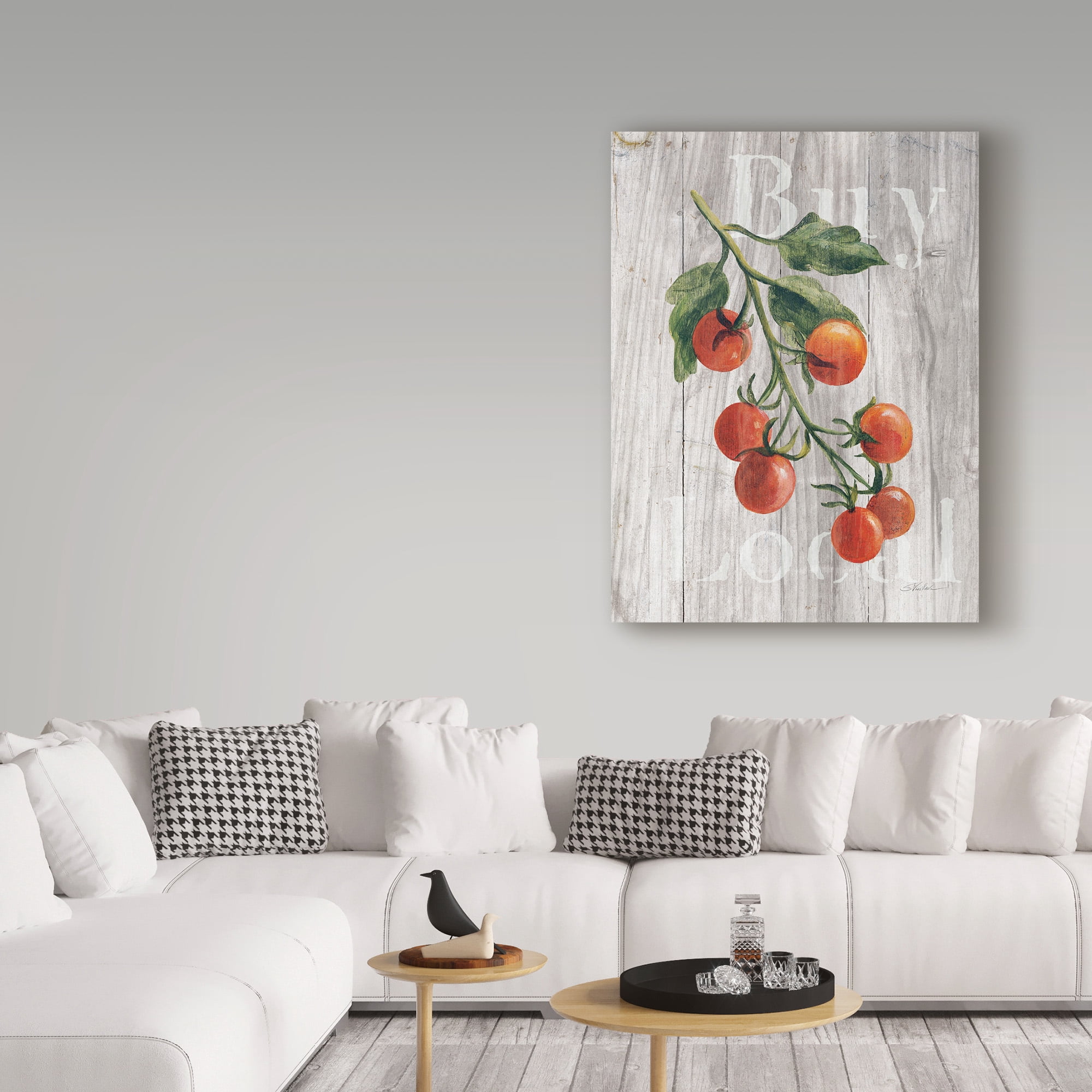 Trademark Fine Art 'Market Vegetables IV on Wood' Canvas Art by Silvia Vassileva