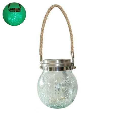 

Meidiya LED Solar Light Ultra-Bright Light Sensor Weather Resistant Automatic On/Off Weather-resistant Decorative ABS Solar LED Jar Light Hanging Lamp Party Prop for Home