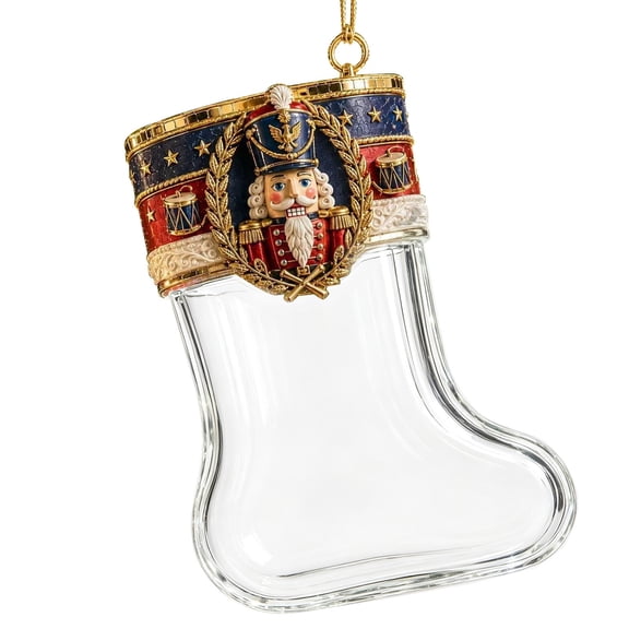 2026 Christmas Stocking Cash Gift Holder, 3.49-Inch Clear Acrylic Ornament for Rolled Bills and Candy, Hanging Christmas Tree Decoration for Family and Friends