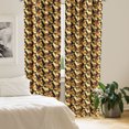 thumbnail image 3 of Ambesonne Abstract Window Curtains, Graphic Cubes Blocks, Each 28" W x 95" L, Black Yellow Brown, 3 of 5