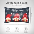 thumbnail image 4 of KLL Three Cute Christmas Gnomes Pattern Silk Pillowcase for Hair and Skin Standard Size 20"X 30" Soft Breathable Pillow Covers for Sleeping, 4 of 7