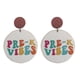 thumbnail image 5 of «Pendientes con letras del abecedario de colores. Pendientes de madera para estudiantes y profesores, ideales para el semestre escolar»., 5 of 5